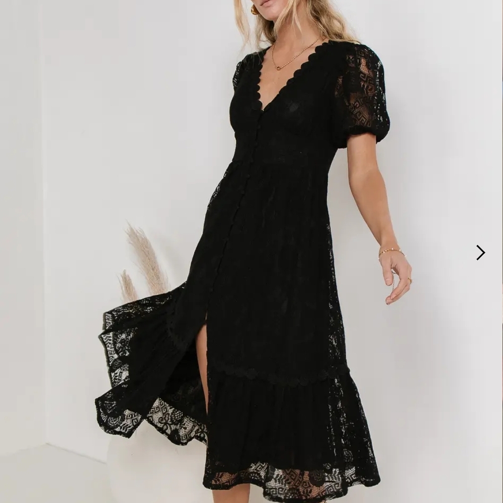 NWT Bohme Rowan Black Lace Dress